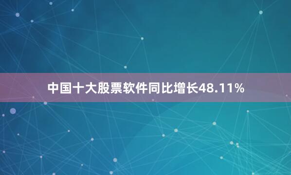 中国十大股票软件同比增长48.11%